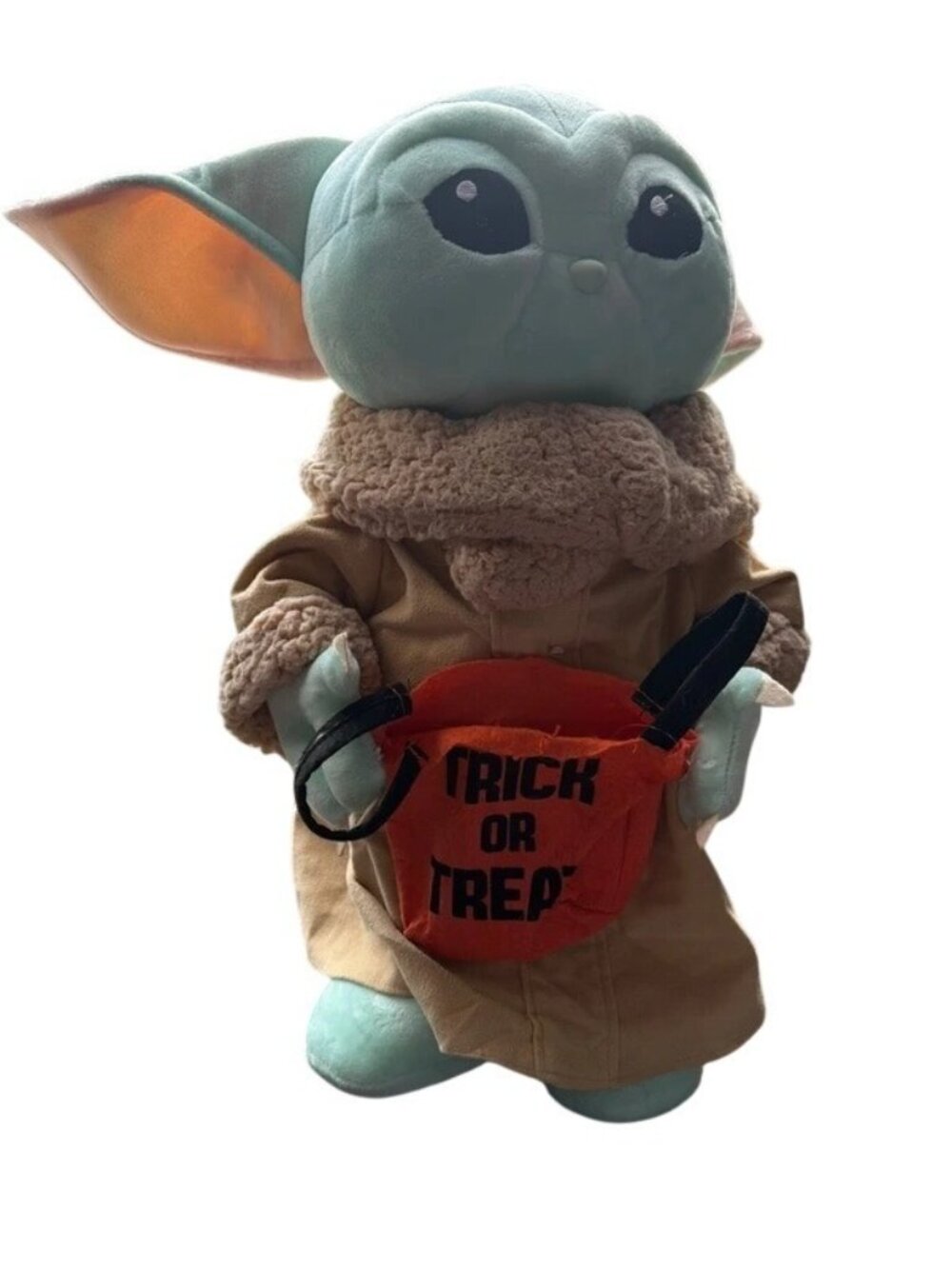 Large Star Wars Grogu Baby Yoda Halloween Trick or Treat Plush Greeter